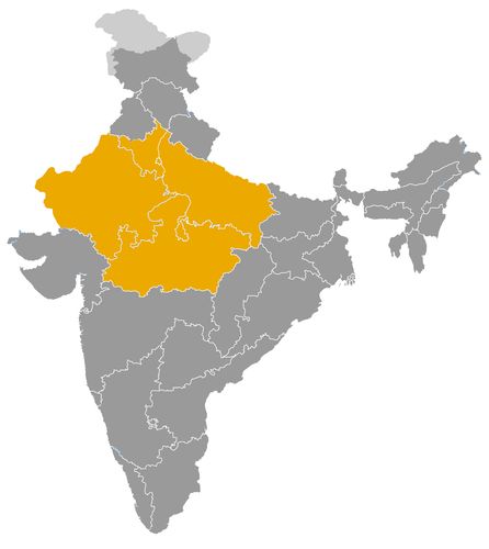 India • |0736/1160| • Tomara dynasty: map